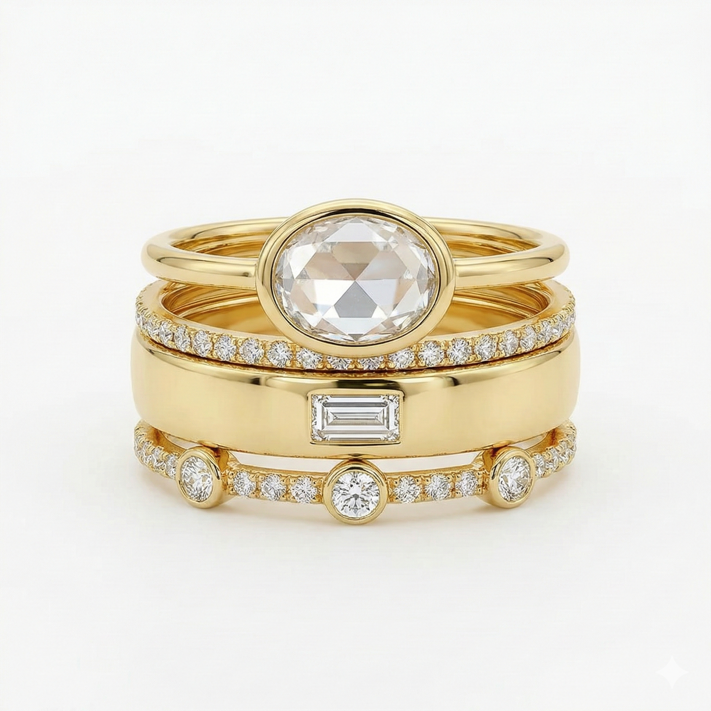 Lily - Vintage Gold Ring Set