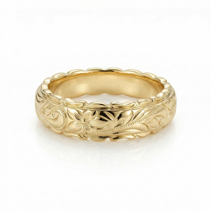 Antique Gold Flower Ring | Gold