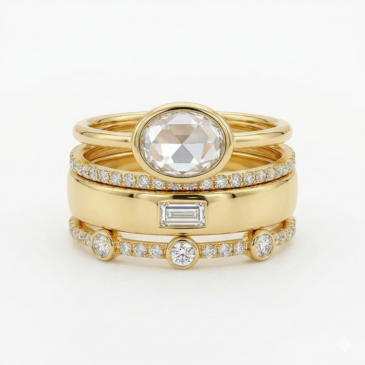 Lily - Vintage Gold Ring Set