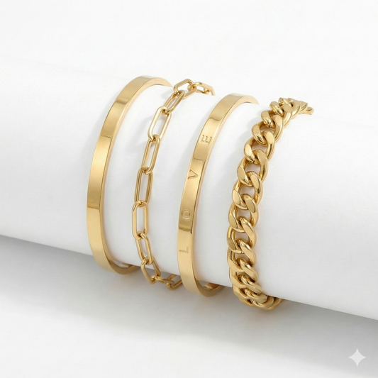 Elan Mercer Bracelet Set | Gold
