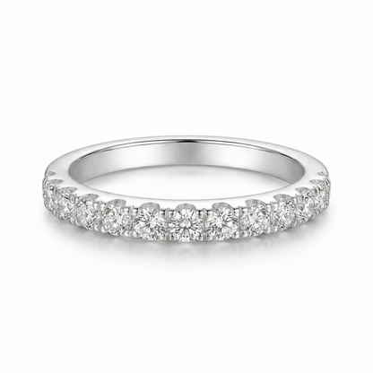 Moissanite Wedding Band | White Gold