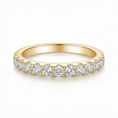 Moissanite Wedding Band | White Gold