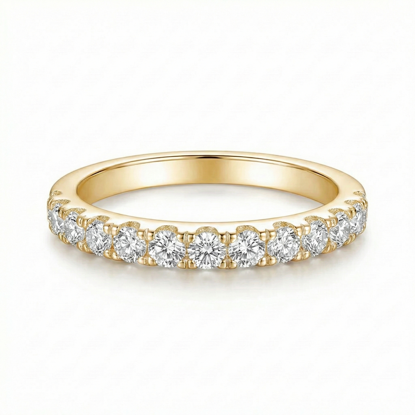Moissanite Wedding Band | Gold