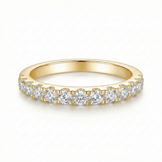 Moissanite Wedding Band | Gold